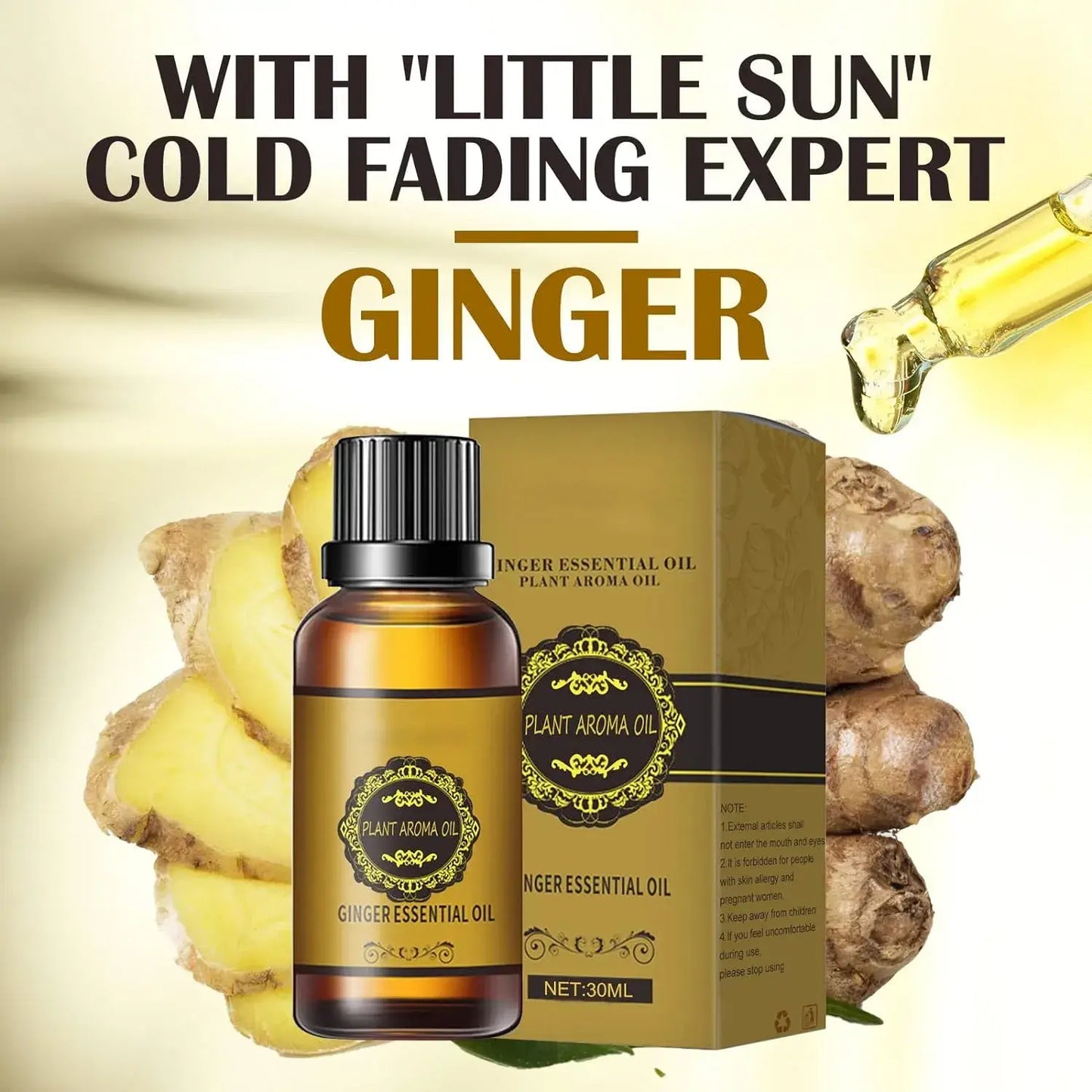 Slimming Ginger Essential Oil. (3 BOTTLES)