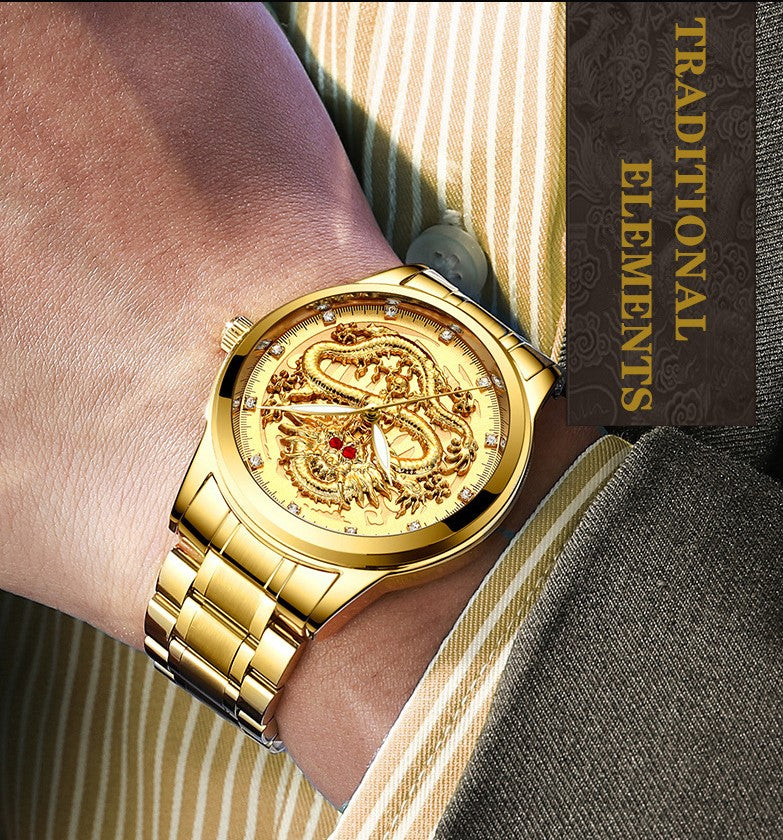 Golden Dragon Men's Watch