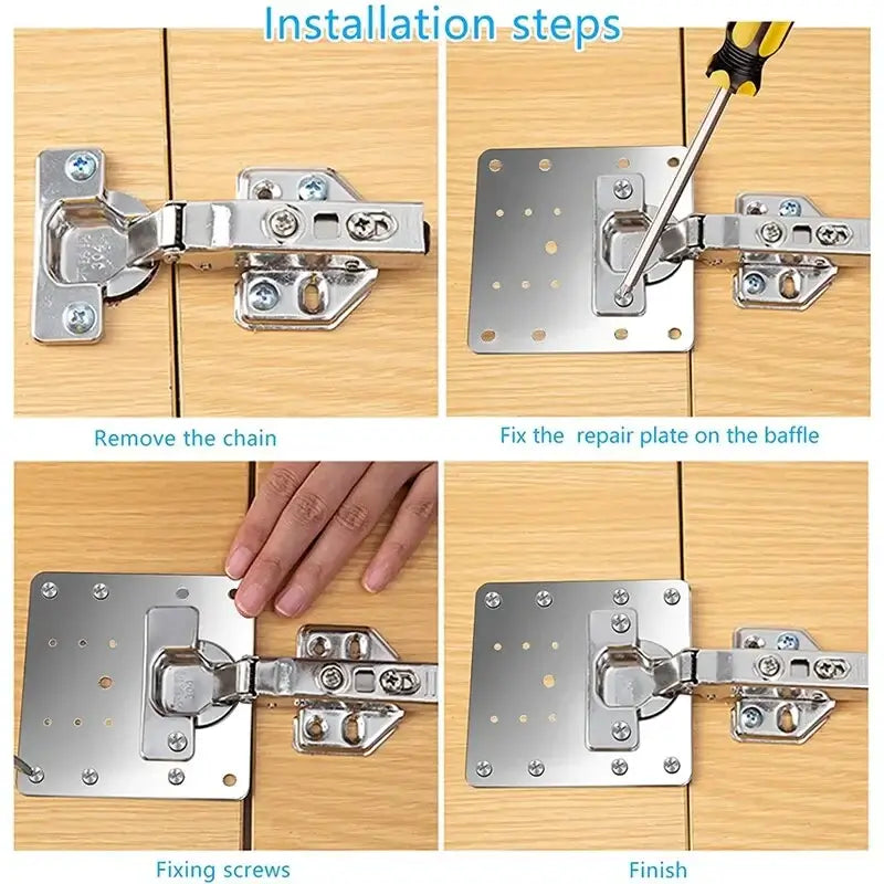 Cabinet Hinge Repair Plate Kit (10 Pcs)