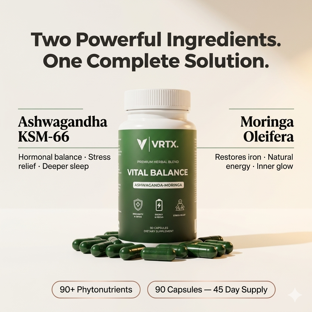 VRTX Vital Balance (Ashwagandha + Moringa)