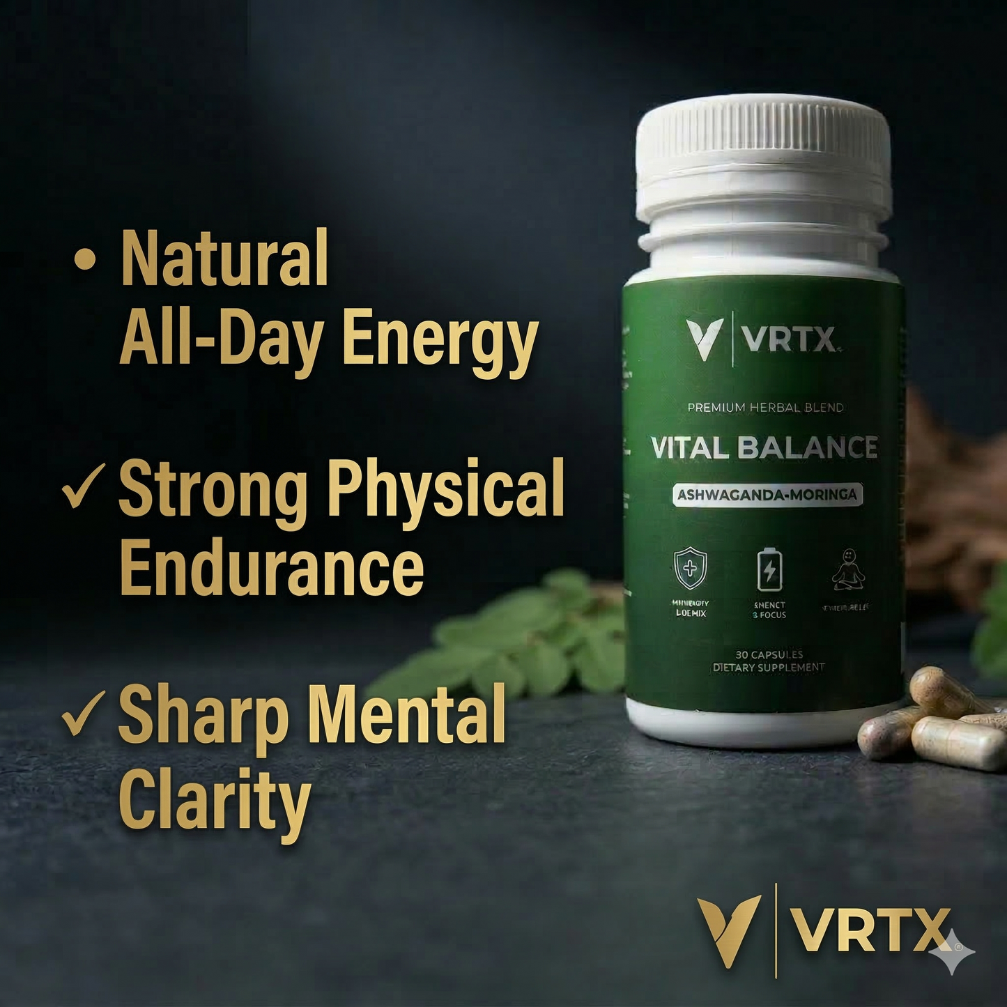 VRTX Vital Balance (Ashwagandha + Moringa) - Men