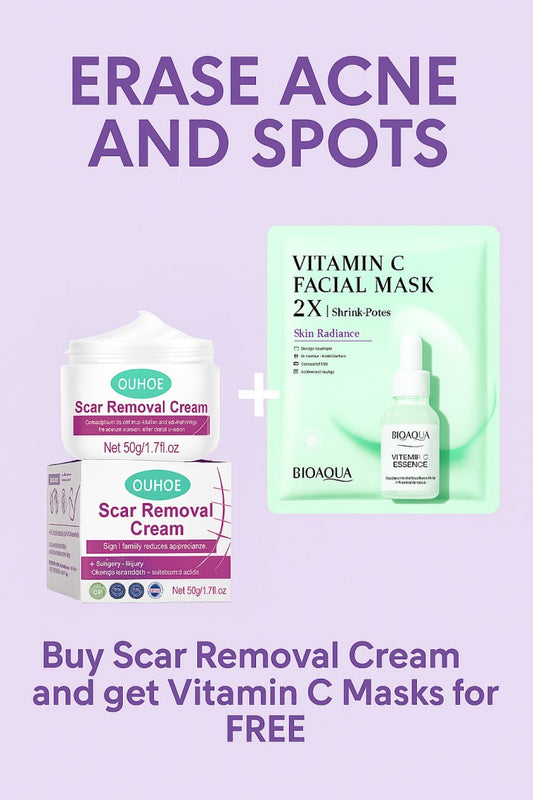 Scar Removal Cream + FREE Vitamin C Facial Masks