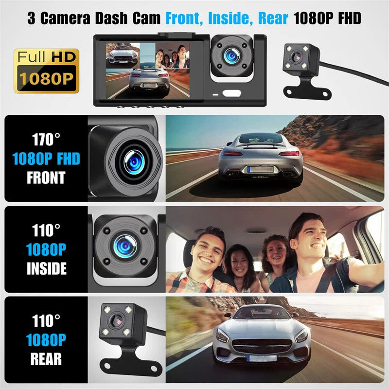 Three Cameras Dashcam